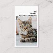 Funny Cat Pun Dating Visitekaartjes Contactkaartje (Voorkant)