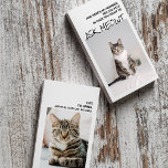 Funny Cat Pun Dating Visitekaartjes Contactkaartje<br><div class="desc">Wil je een blijvende indruk maken? Wat dacht je van dit hilarische visitekaartje met een pat met een afspraakje, met foto's van je kat en een geweldige "ask meowt" pun om je te laten uitkomen. Onze kaart is volledig aanpasbaar, zodat u jouw naam, contactgegevens en andere gegevens kunt opnemen die...</div>