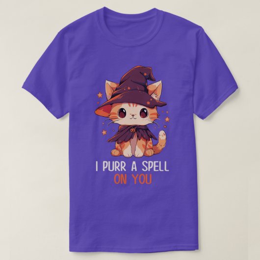 Funny Cat Pun Heks Spell Graphic Mannen Kinder Vro T-shirt (Design voorkant)