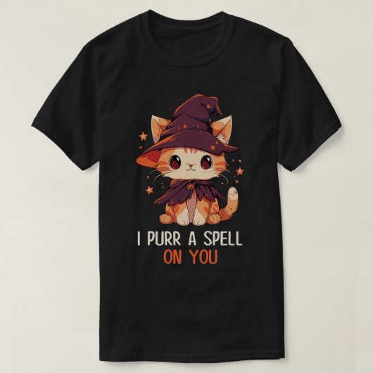 Funny Cat Pun Heks Spell Graphic Mannen Kinder Vro T-shirt (Design voorkant)
