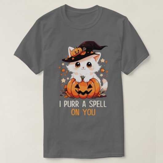 Funny Cat Pun Heks Spell Graphic Mannen Kinder Vro T-shirt (Design voorkant)