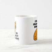 Funny Cat Pun Oranje Feline Fine Kat Koffiemok (Center)