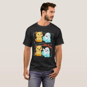 Funny Cat Pun Peek A Boo Mannen Kinder Vrouwen Hal T-shirt (Voorkant volledig)