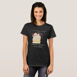 Funny Cat Pun voor boekwormen T-shirt