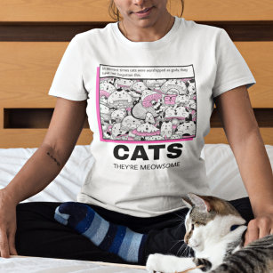 Funny Cat Quote Comic Book Style Illustratie T-shirt