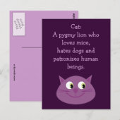 Funny Cat Quote Cute  Charge Briefkaart (Voorkant / Achterkant)