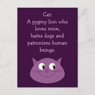 Funny Cat Quote Cute  Charge Briefkaart
