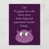 Funny Cat Quote Cute  Charge Briefkaart (Voorkant)