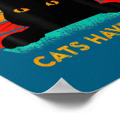 Funny Cat Quote Dogs Have Owners Cats Have Staff R Poster (Hoek)