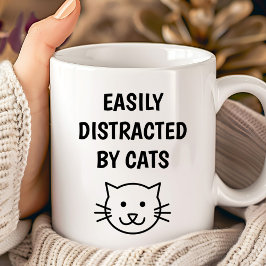 Funny Cat Quote - Gemakkelijk verstoord door katte Koffiemok