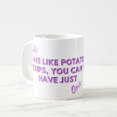 Funny Cat Quote: Katten zijn als Aardappelchips Pa Koffiemok (Voorkant links)