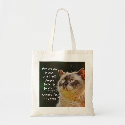 Funny Cat Quote, kijk naar je Tote Bag (Voorkant)