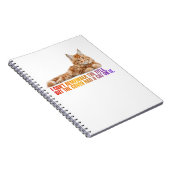 Funny Cat Quote Spiral Notitieboek voor bibliothec (Rechterzijde)