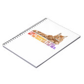 Funny Cat Quote Spiral Notitieboek voor bibliothec (Linkerzijde)