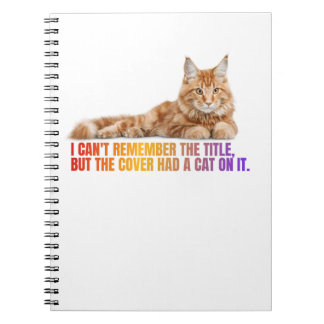 Funny Cat Quote Spiral Notitieboek voor bibliothec