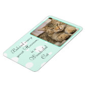 Funny Cat Quotes Blauwgroen gepersonaliseerde magn Magneet (Linkerzijde)