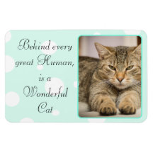 Funny Cat Quotes Blauwgroen gepersonaliseerde magn