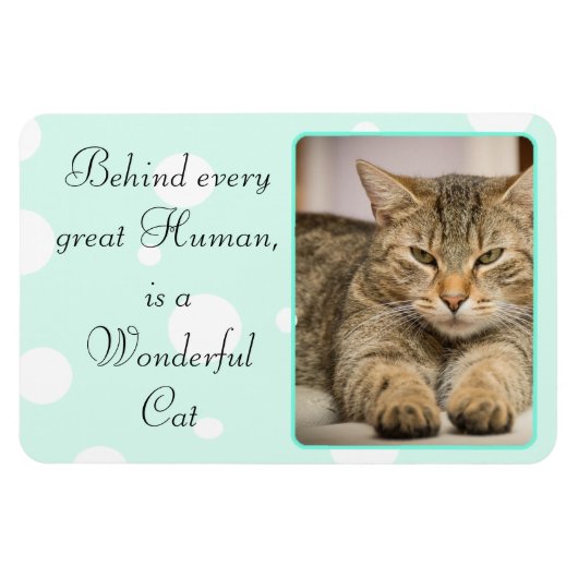 Funny Cat Quotes Blauwgroen gepersonaliseerde magn Magneet (Horizontaal)