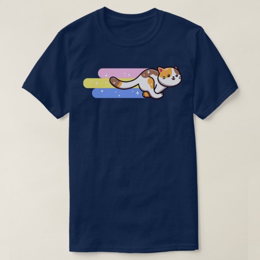 Funny Cat Rainbow Kawaii Kitten T-shirt (Design voorkant)