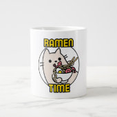 Funny Cat Ramen Dierenvriend Pet Eigenaar Grote Koffiekop (Voorkant)