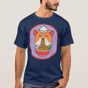 Funny Cat Ramen Kawaii Neko Noodles Japans T-shirt