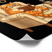 Funny Cat Reading 6-7 Meme Englieacher Book Lover Poster (Hoek)