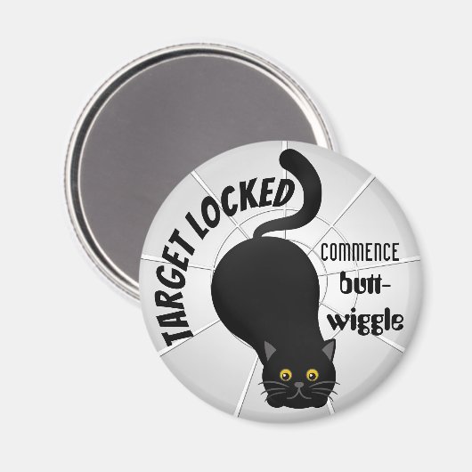 Funny Cat Ready to Pounce Magneet (Voorkant / Achterkant)