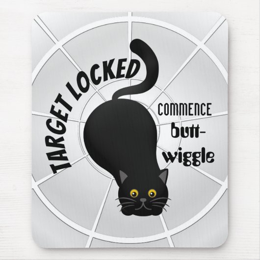 Funny Cat Ready to Pounce Muismat (Voorkant)