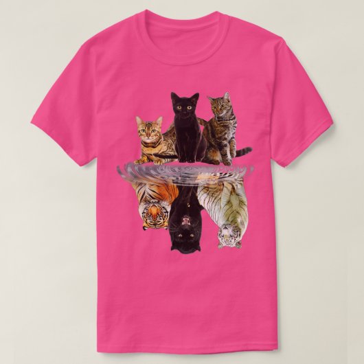 Funny Cat Reflection Quote Cool Valentijnsdag Ref. T-shirt (Design voorkant)