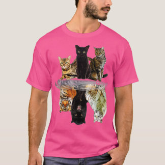 Funny Cat Reflection Quote Cool Valentijnsdag Ref. T-shirt