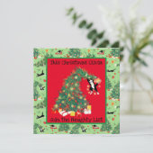 Funny Cat Regret Niets Custom Flat Wenskaart Kaart (Staand voorkant)