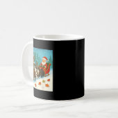Funny Cat Reindeer Santa Christmas Design For Men  Koffiemok (Voorkant links)