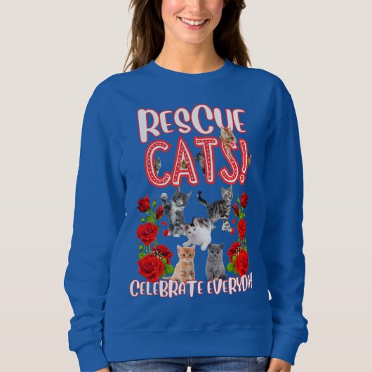 Funny Cat Rescue & Rozen Trui (Voorkant)