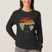 Funny Cat Retro Style T-shirt (Voorkant)