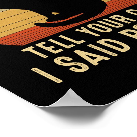 Funny Cat Retro vertelt je kat dat ik spspspspa ze Poster (Hoek)