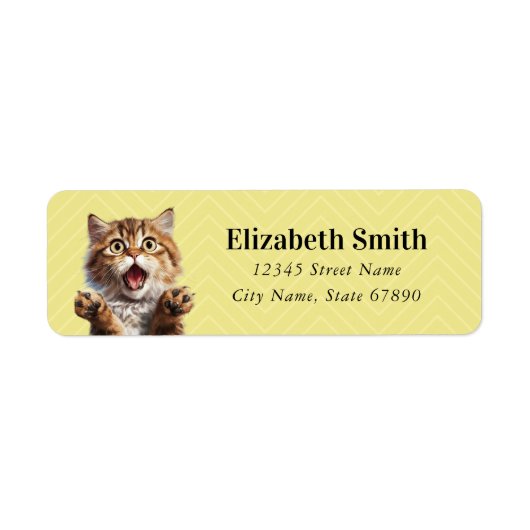 Funny Cat Return Address Labels (Voorkant)
