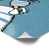 Funny Cat rijpt omhoog het Poster van de Zaal (Hoek)