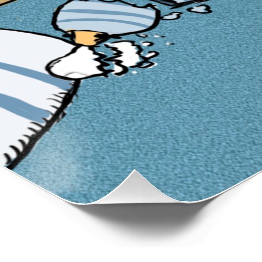 Funny Cat rijpt omhoog het Poster van de Zaal (Hoek)