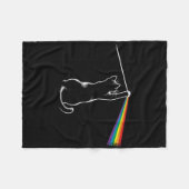 Funny Cat Rock Muziek Gift Vrouwen Kinder Mannen A Fleece Deken (Voorkant (Horizontaal))