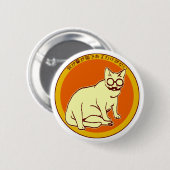 Funny Cat Ronde Button 5,7 Cm (Voorkant /achterkant)