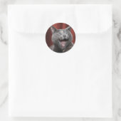 Funny cat ronde sticker (Tas)