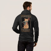 Funny Cat Samurai Alles zal je doden Hoodie (Achterkant volledig)