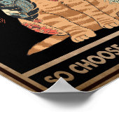 Funny Cat Samurai Alles zal je doden Poster (Hoek)