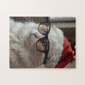 Funny Cat Santa Puzzle - Kerstmispuzzel Legpuzzel (Horizontaal)