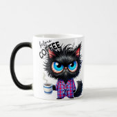 Funny Cat Sarcastic Animal Quote Coffee  Magische Mok (Links)