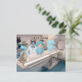 Funny Cat Scan Afbeelding Briefkaart (Staand voorkant)