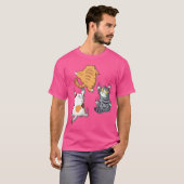 Funny Cat Schattige Fat Cat Climbing Funny Kitten T-shirt (Voorkant volledig)