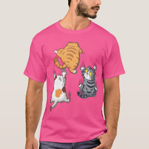 Funny Cat Schattige Fat Cat Climbing Funny Kitten T-shirt
