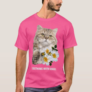 Funny Cat Seething met Rage Sarcastic Kat T-shirt