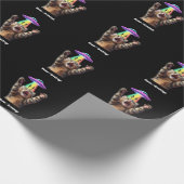Funny Cat Selfie Alien UFO Hilarisch  Cadeaupapier (Hoek)